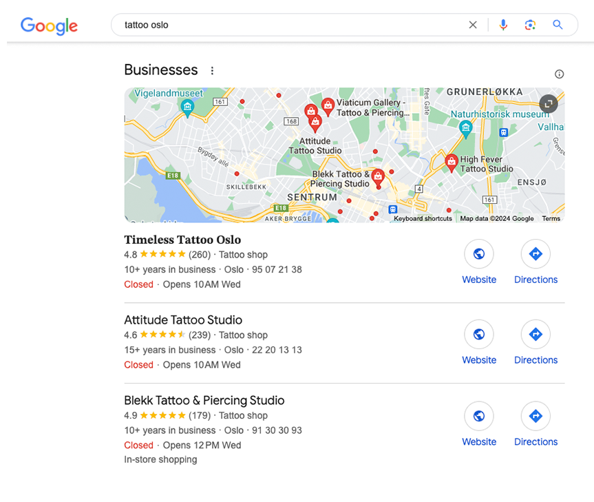 Google bedriftsprofil