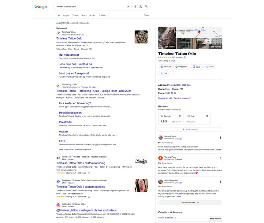 Google bedriftsprofil